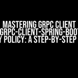 Mastering gRPC Client (net.devh:grpc-client-spring-boot-starter) Retry Policy: A Step-by-Step Guide