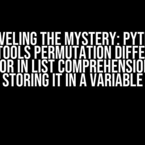 Unraveling the Mystery: Python’s itertools Permutation Different Behavior in List Comprehension when Storing it in a Variable