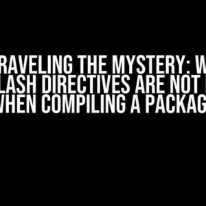 Unraveling the Mystery: Why Triple-Slash Directives Are Not Included When Compiling a Package